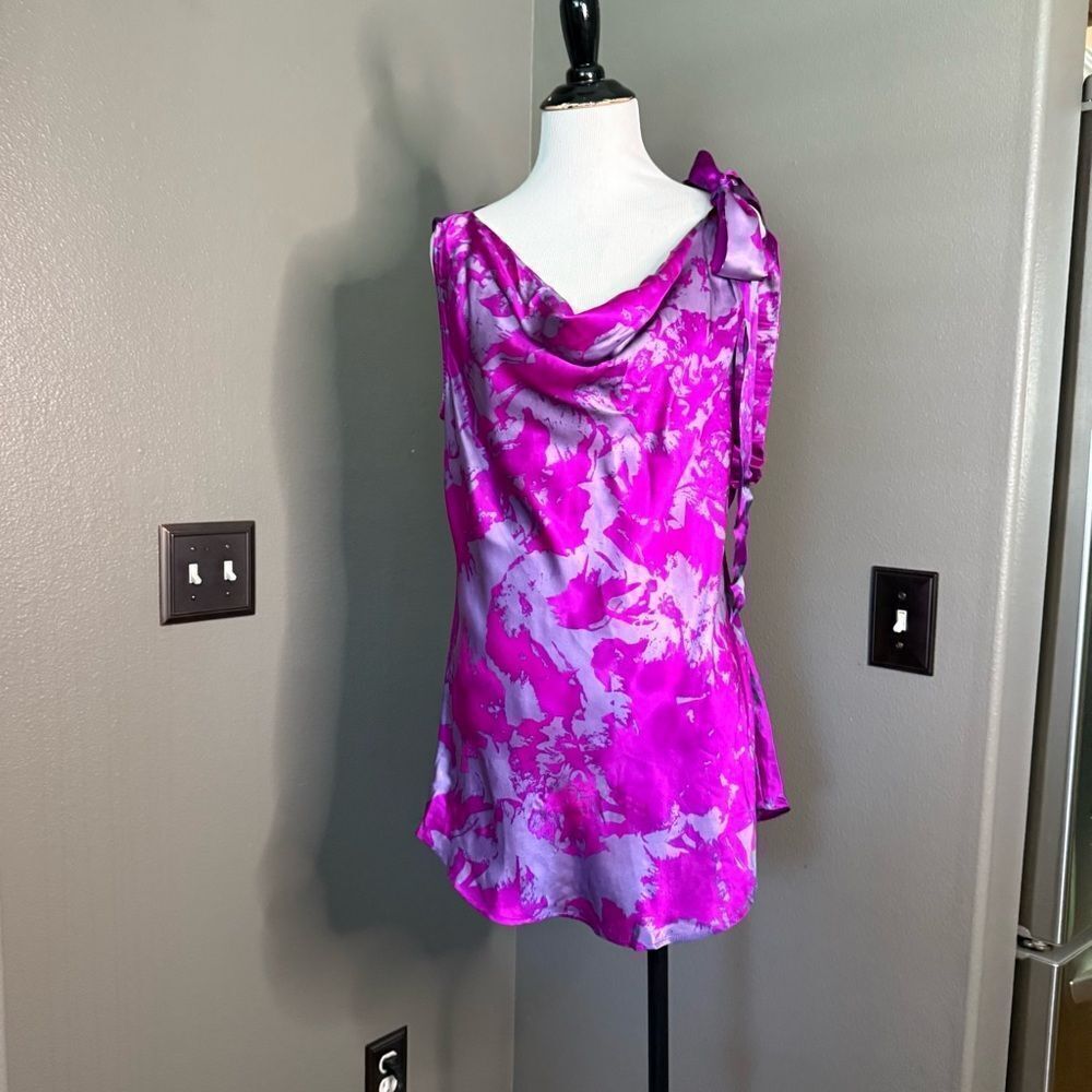 CAbi Pink and Purple Women's Blouse